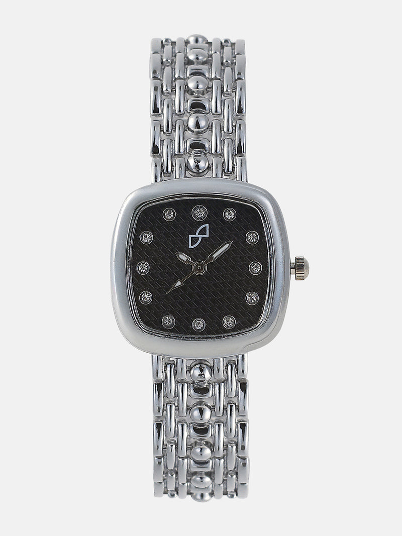 The Amuné Square Watch - Metallic Silver
