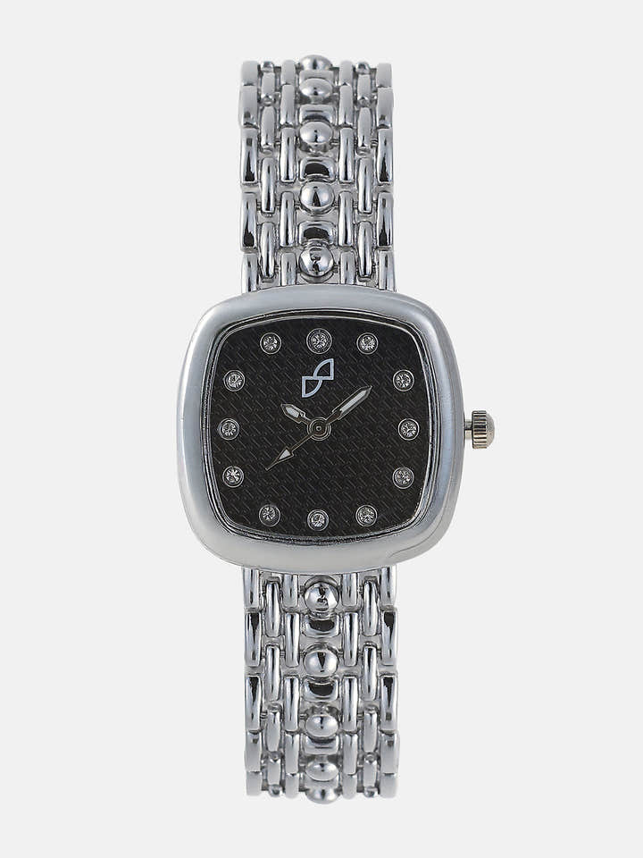 The Amuné Square Watch - Metallic Silver
