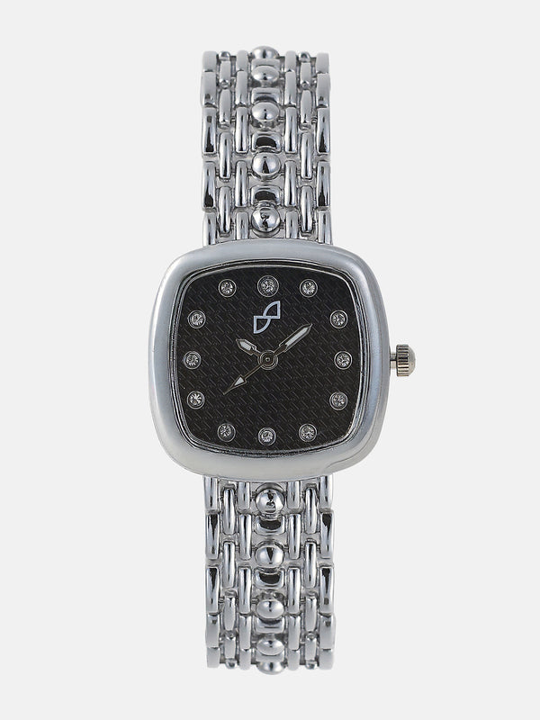 The Amuné Square Watch - Metallic Silver
