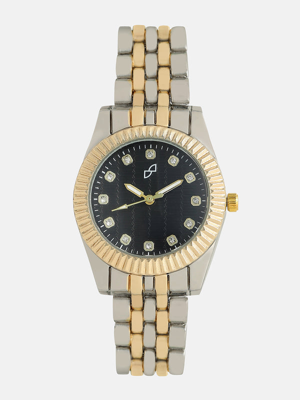 The Ribbed H-Link Round Watch