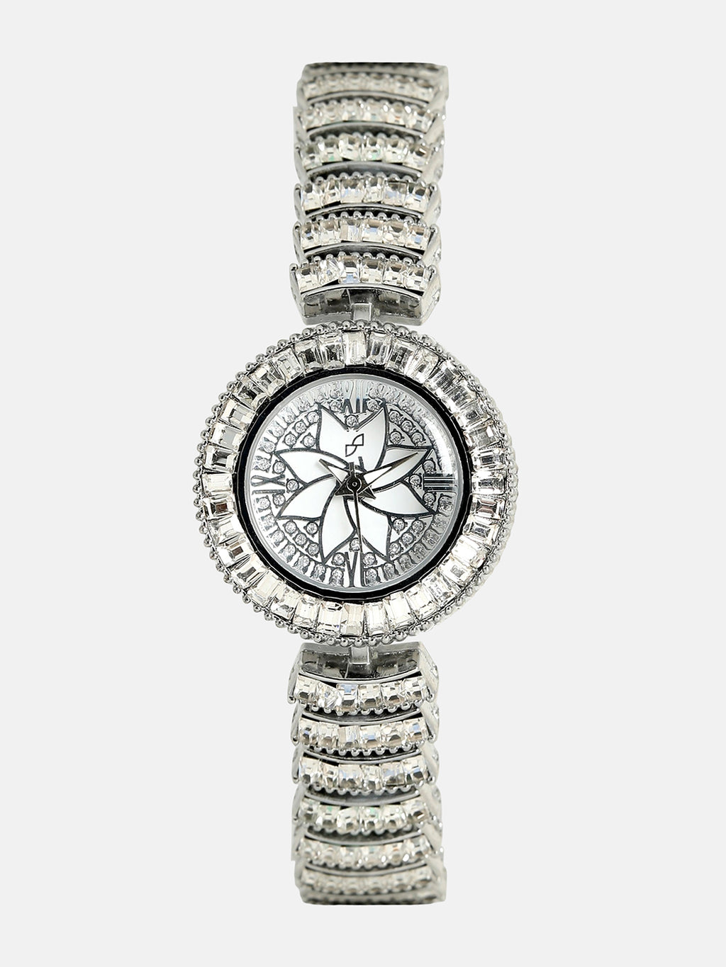 Embellished Flora Round Watch
