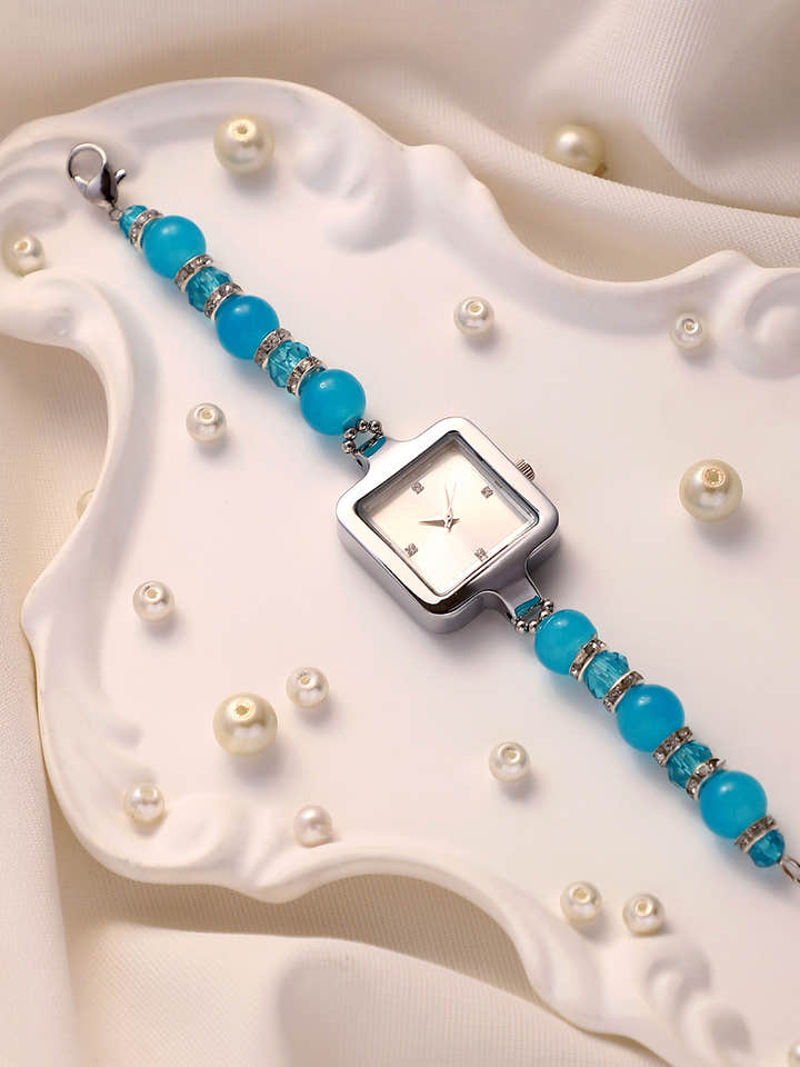 The Nizam Square Watch - Azure Blue