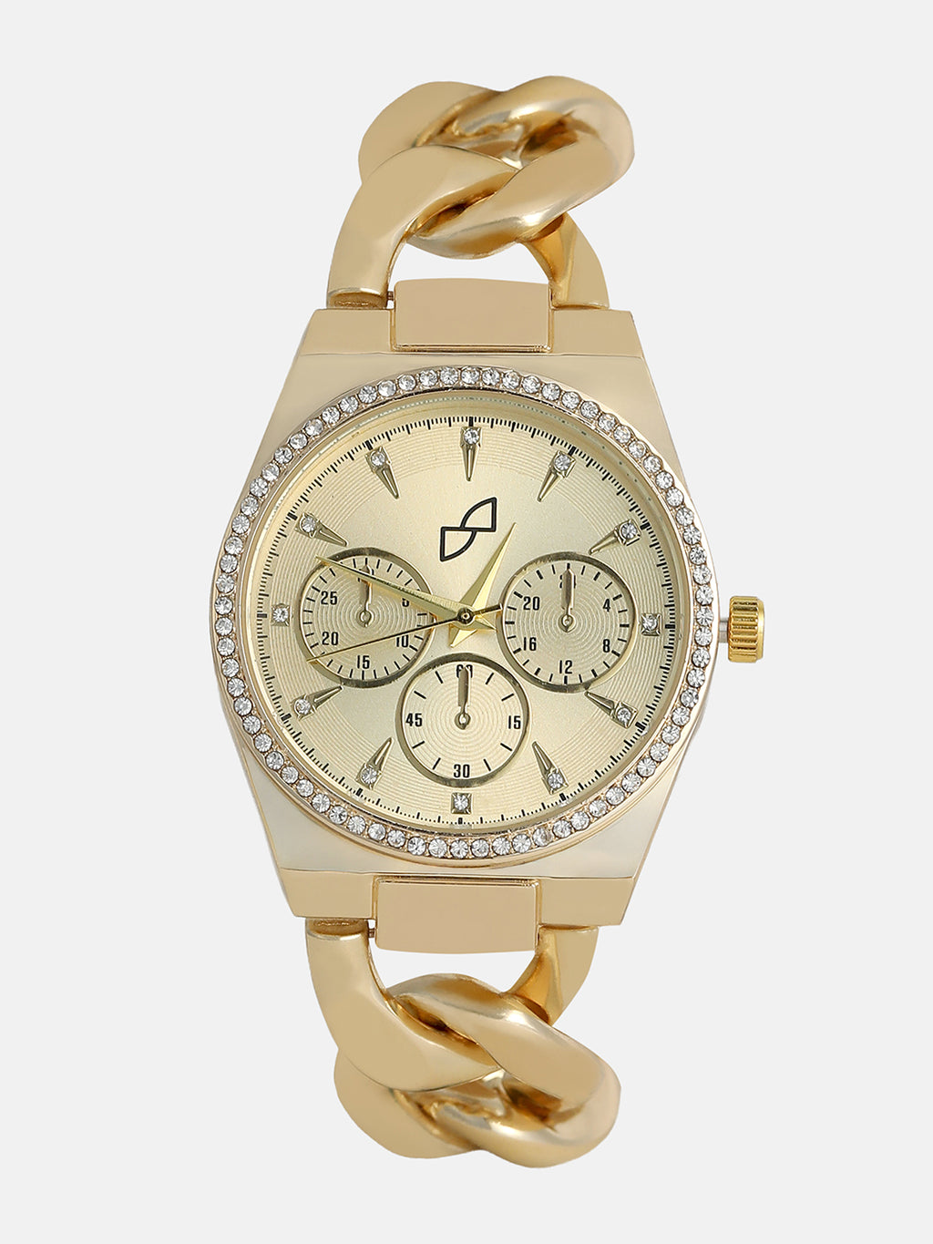 The Three-Dial Chunkylink Cushion Watch