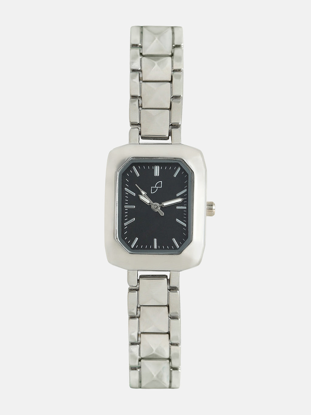 The Savile Rectangular Watch - Metallic Silver