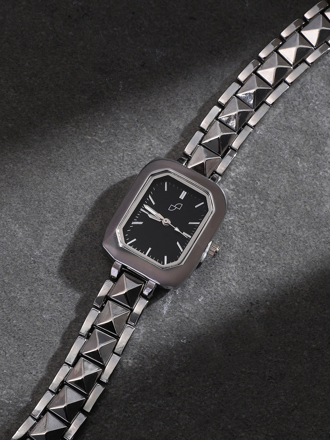 The Savile Rectangular Watch - Metallic Silver
