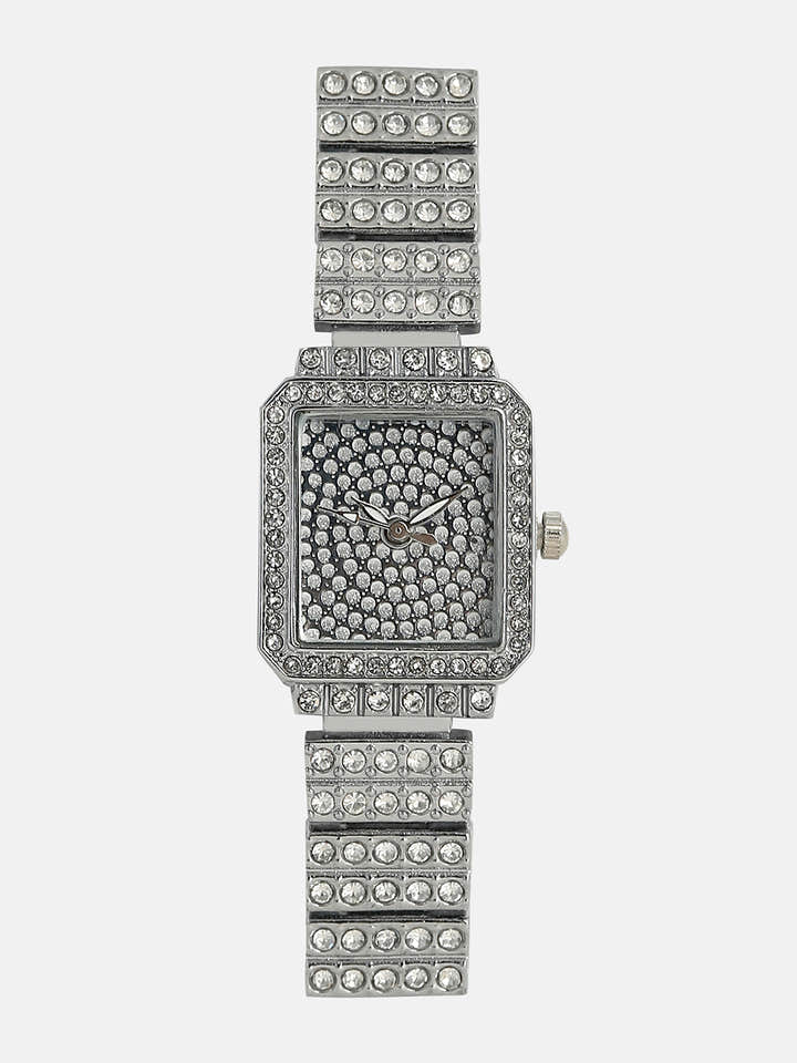 The Kennedy Rectangular Watch - Metallic Silver