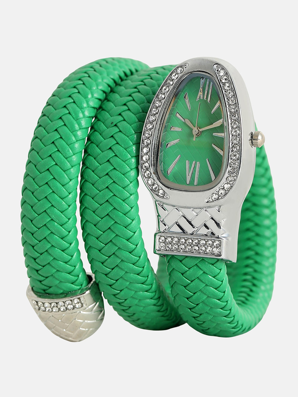 The Aurora Wrap Oval Watch -  Emerald Green