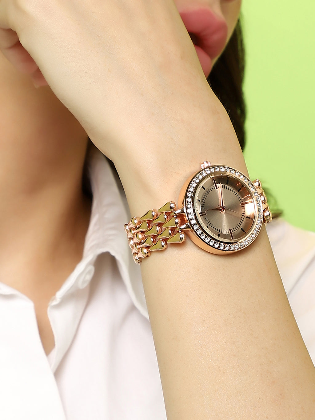 The Drip Round Watch - California Gold