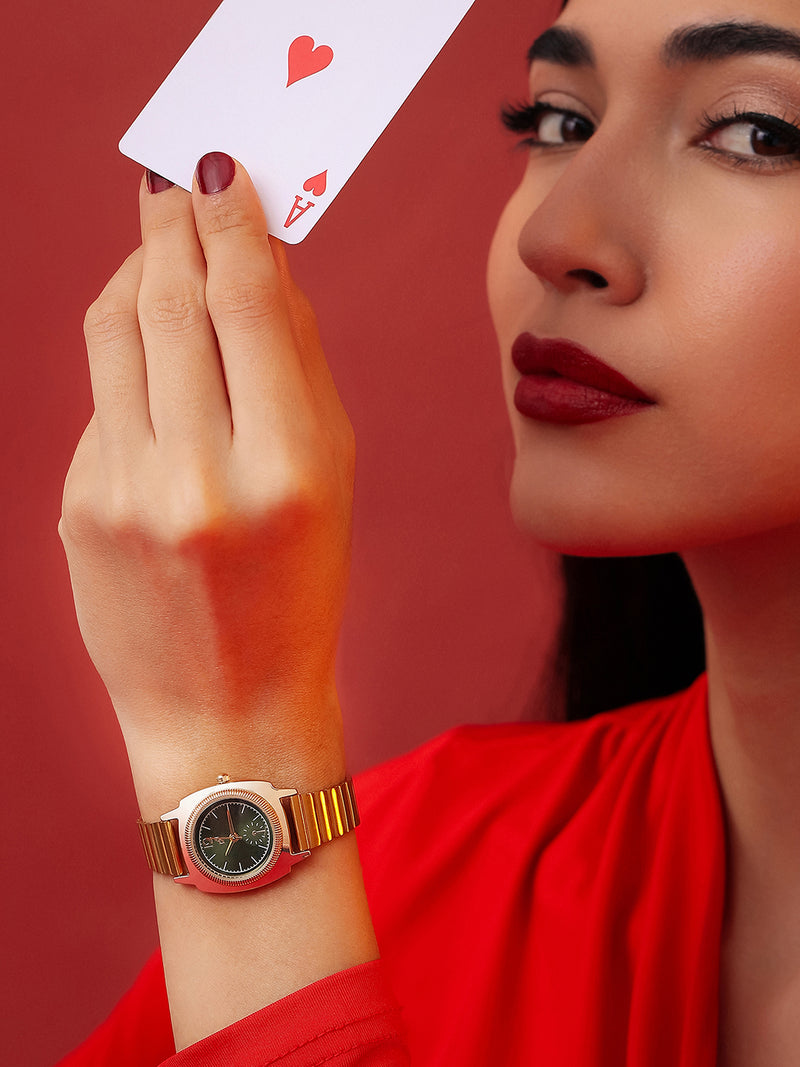 The Emerald Prestige Watch - Gold
