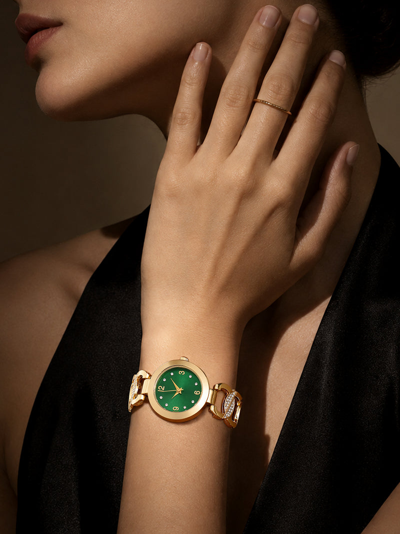 The Elara Luxe Bracelet Watch - Gold