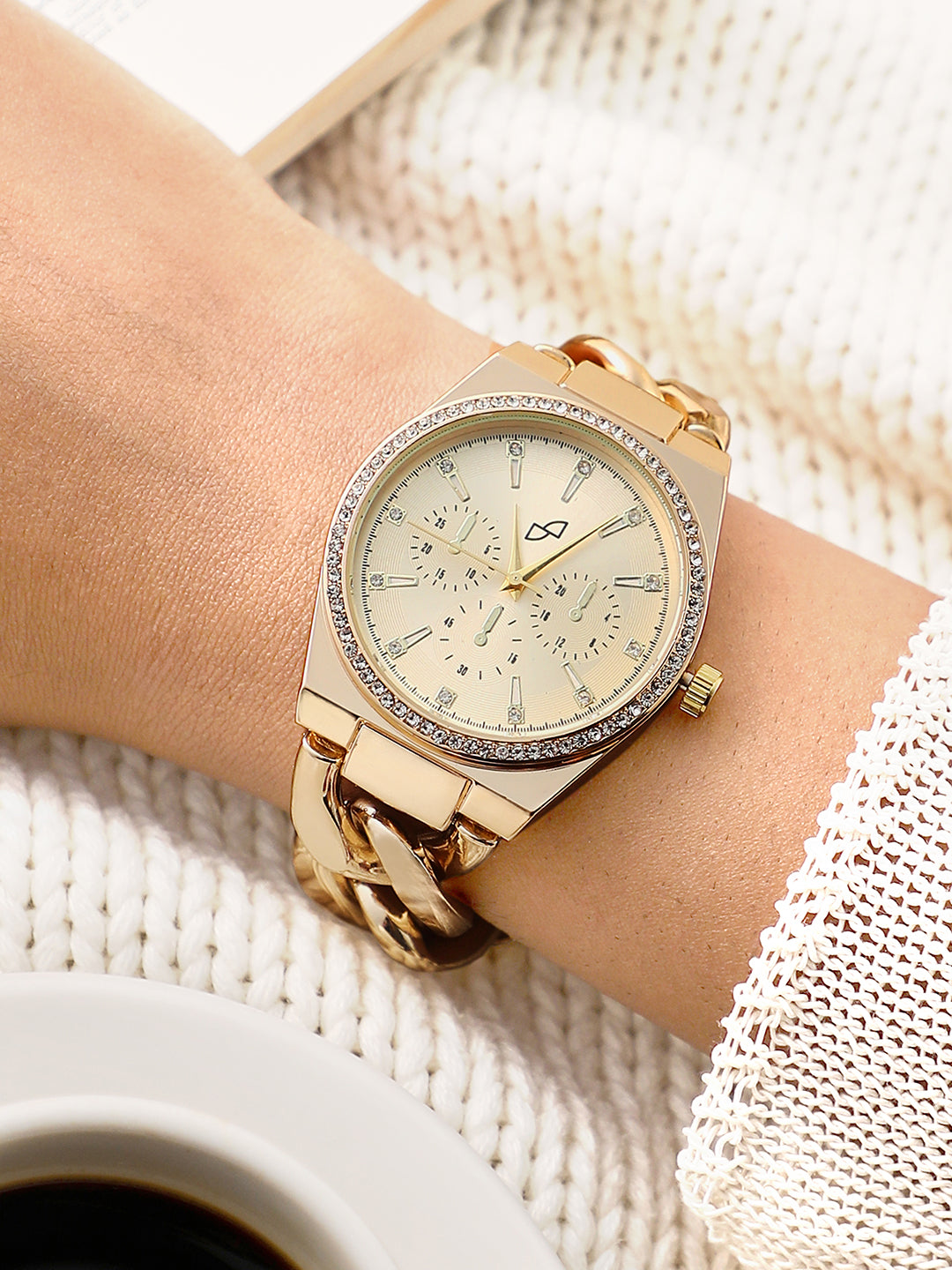 The Three-Dial Chunkylink Cushion Watch