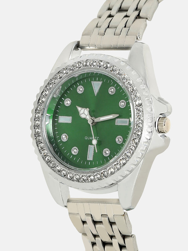 The Kinova  Round Watch - Metallic Silver