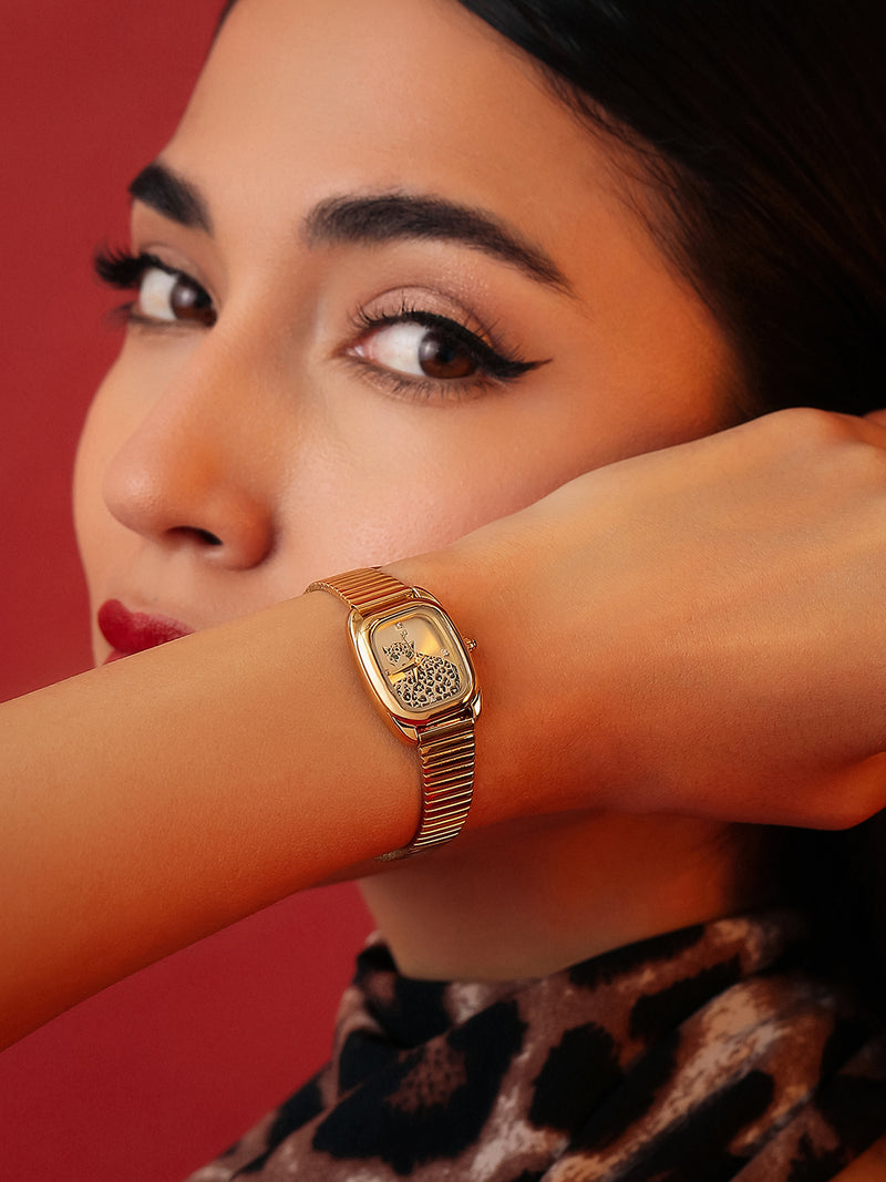 The Champagne Luxe Watch - Antique Gold