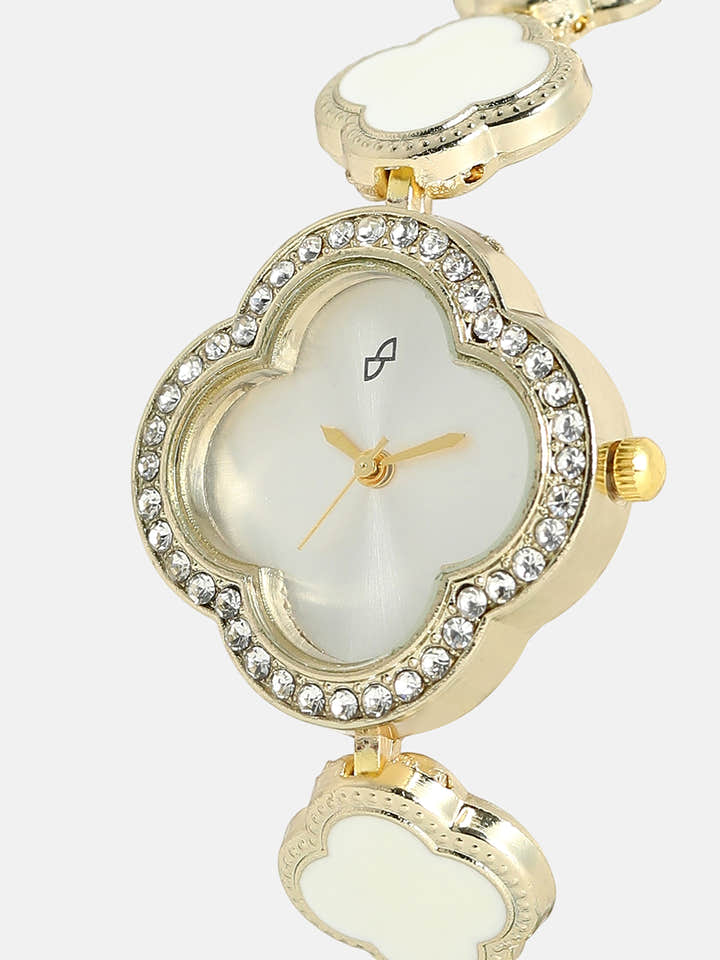 The Clover Watch - Ivory White