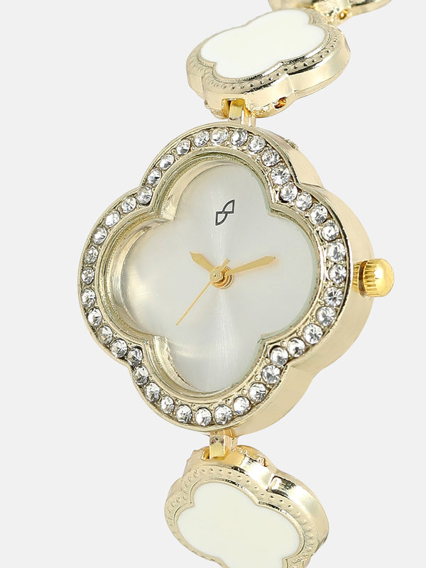 The Clover Watch - Ivory White