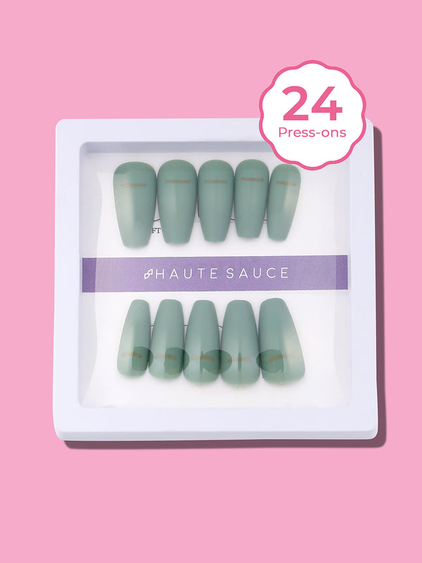 The Viridescent Press-On Nails - Jade Green