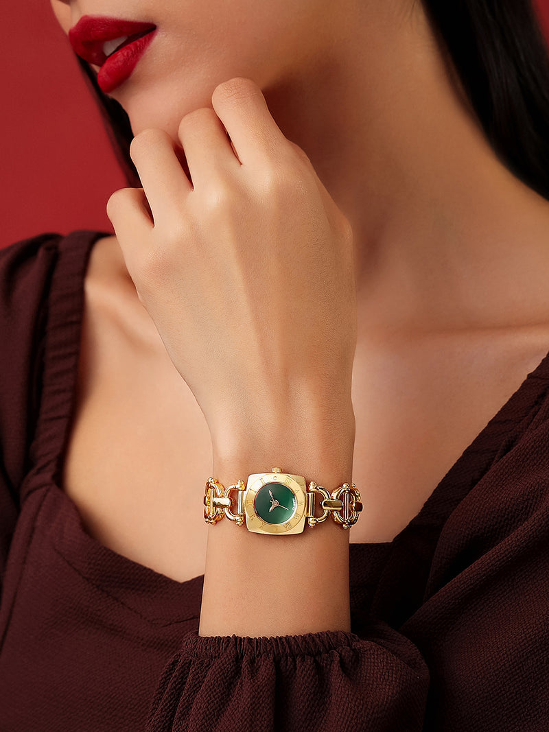 The Emerald Classic Watch - Gold