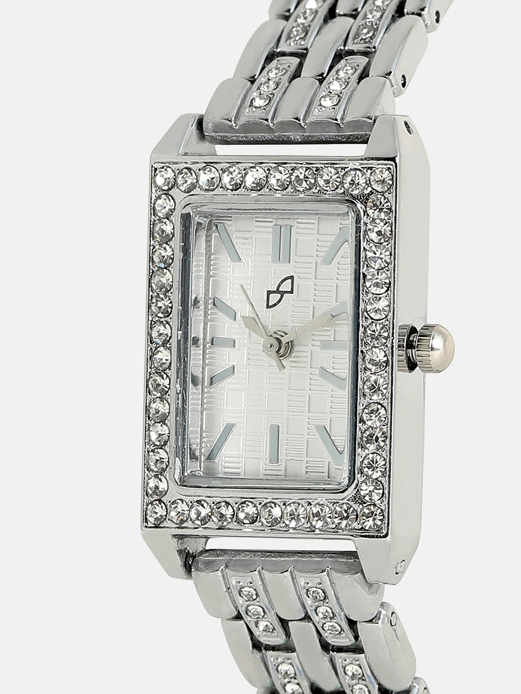 The Chérie Rectangular Watch - Metallic Silver