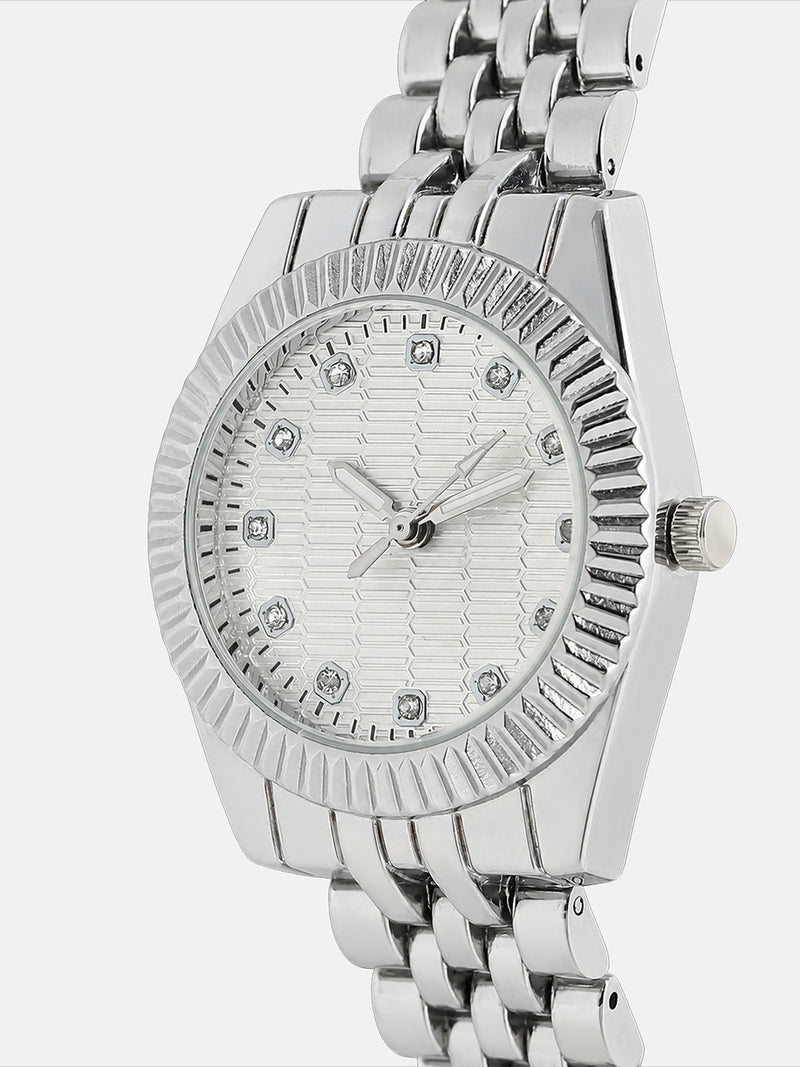 The Ribbed H-Link Round Watch