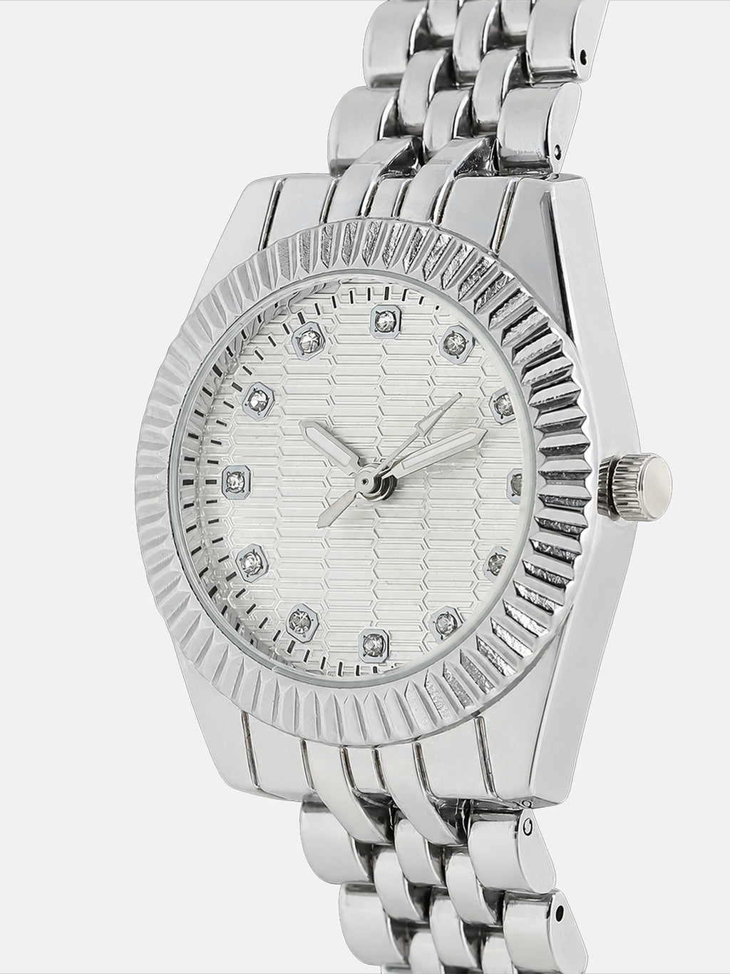 The Ribbed H-Link Round Watch