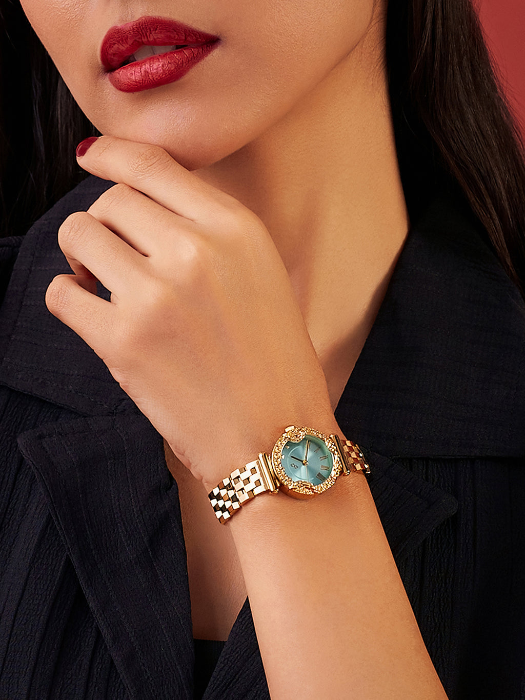 The Sapphire Marble Watch - Gold