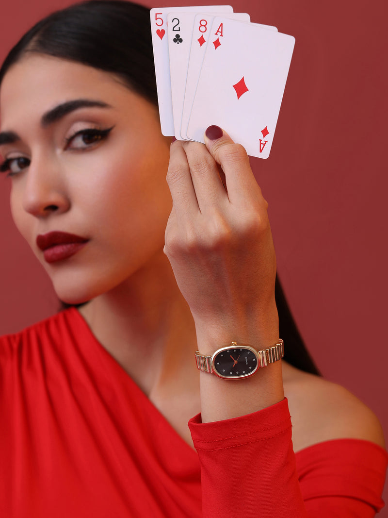 The Emerald Oval Watch - Royal Gold