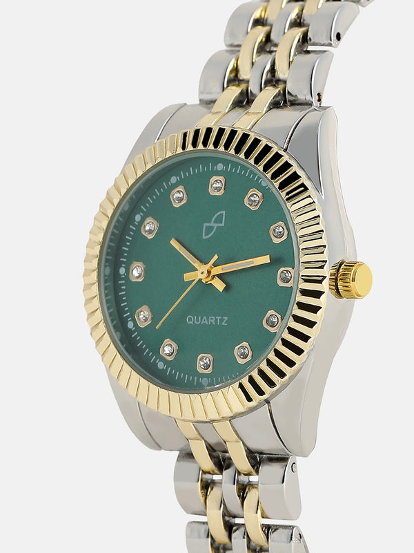 The Ribbed H-Link Round Watch