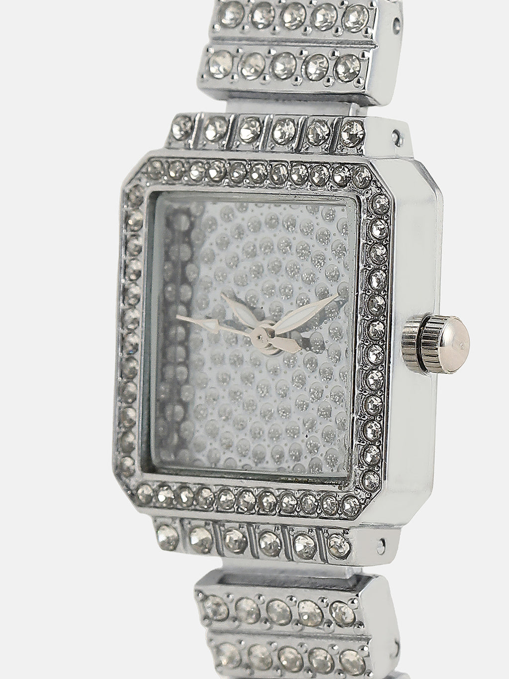 The Kennedy Rectangular Watch - Metallic Silver
