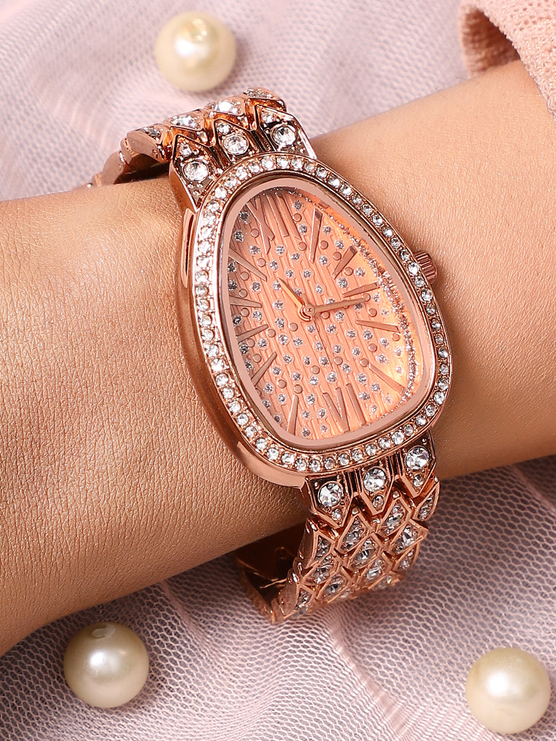 The Roman Ophidian Oval Watch - Rose Gold