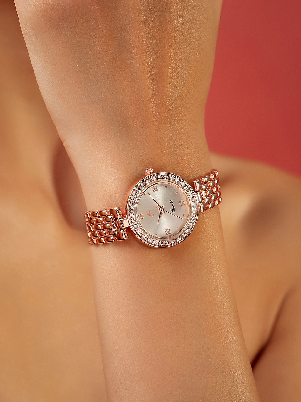 The Crystal Bloom Watch - Rose Gold