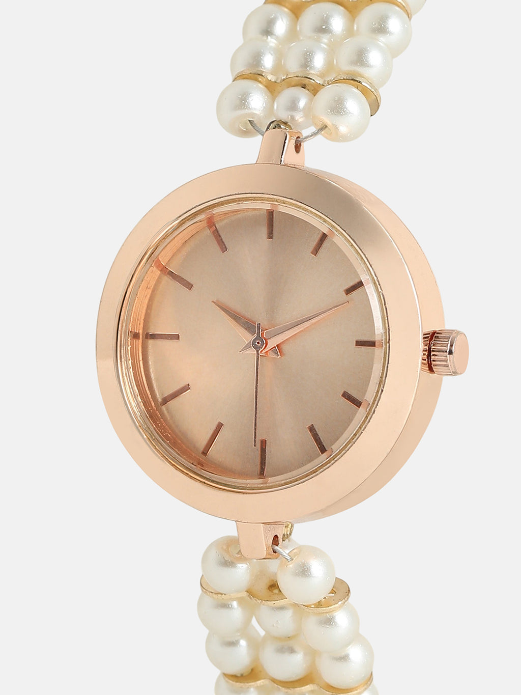 The Noor Round Watch - Pearl White