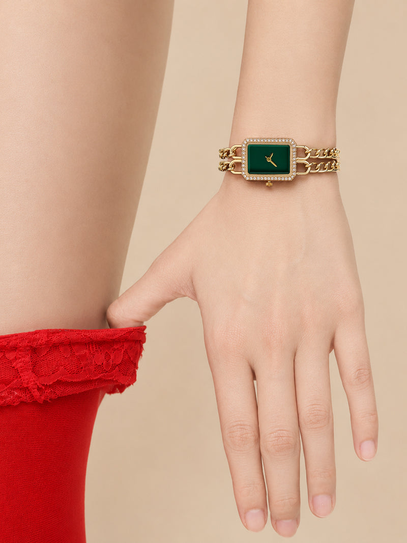 The Kensington Rectangle Watch - Gold