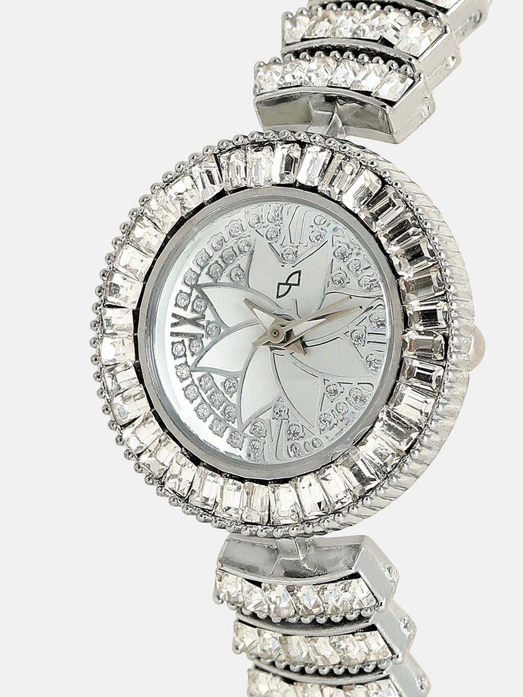 Embellished Flora Round Watch