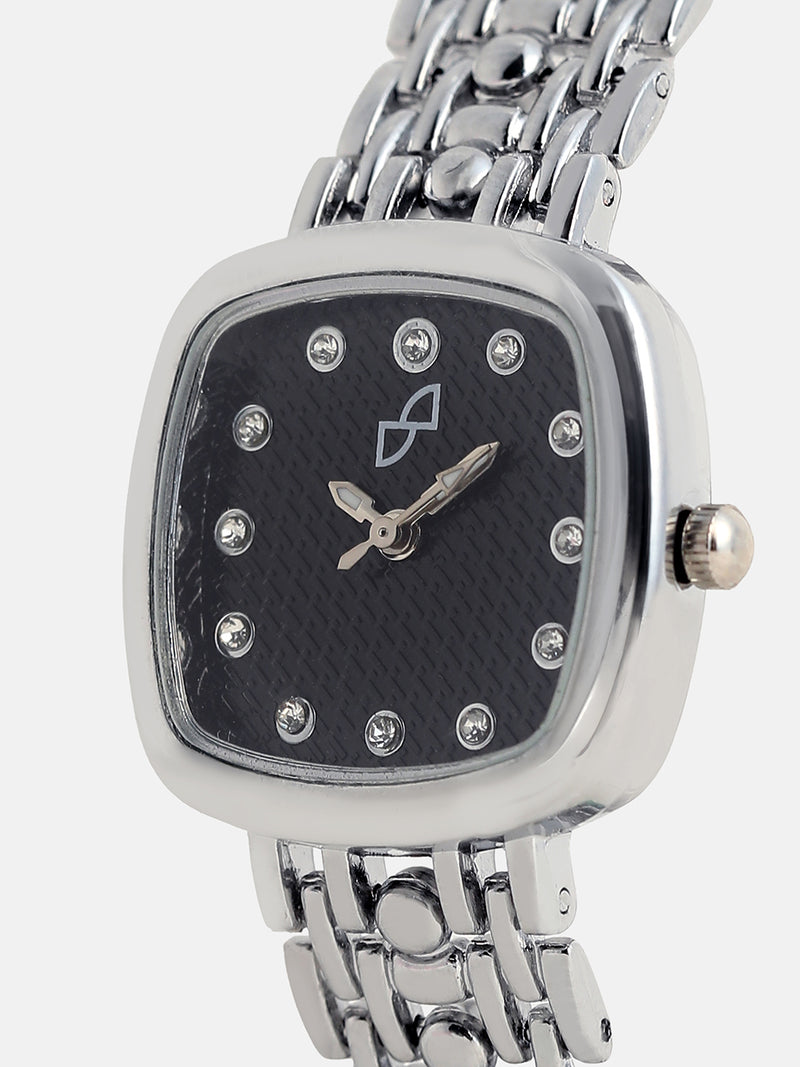 The Amuné Square Watch - Metallic Silver
