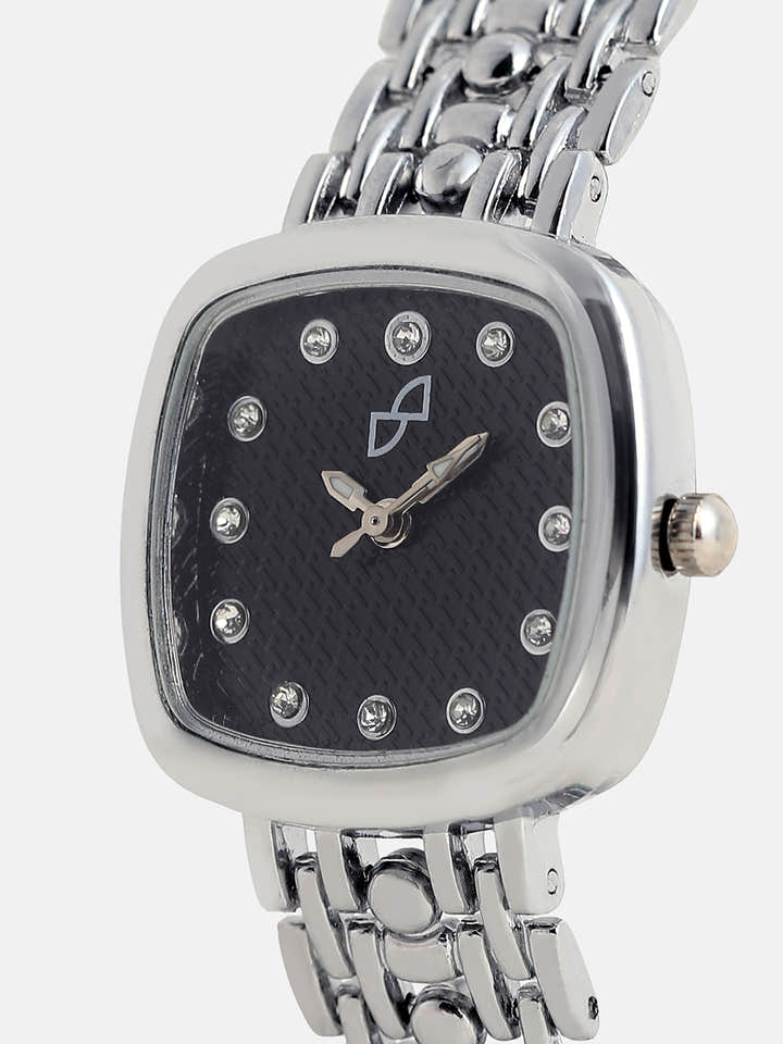 The Amuné Square Watch - Metallic Silver