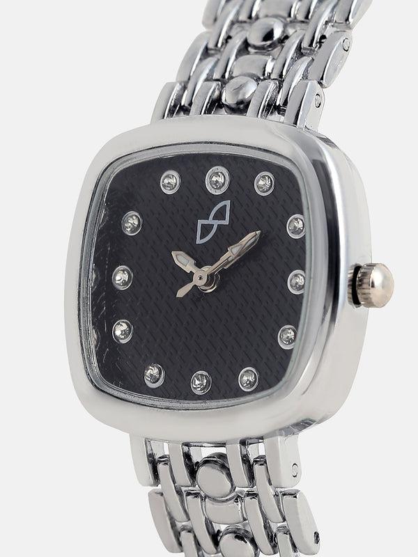 The Amuné Square Watch - Metallic Silver
