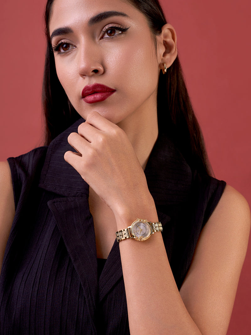 The Crystal Royale Watch - Gold Silver