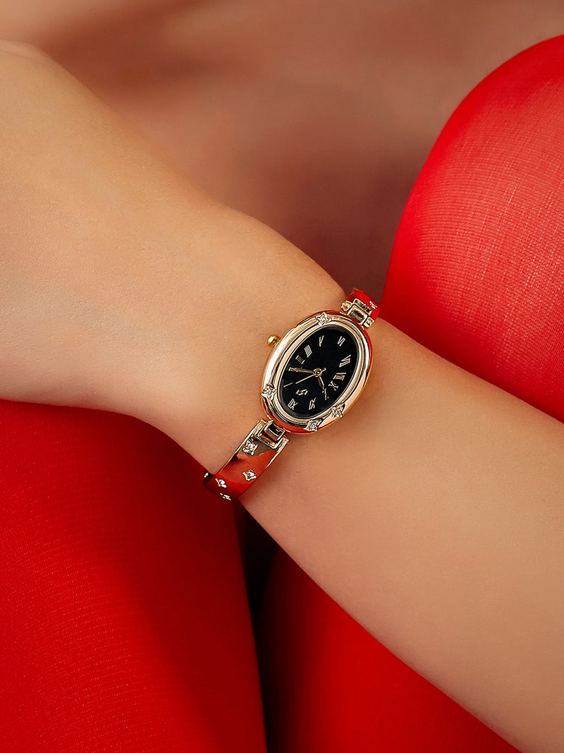 The Noir Halo Watch - Rose Gold