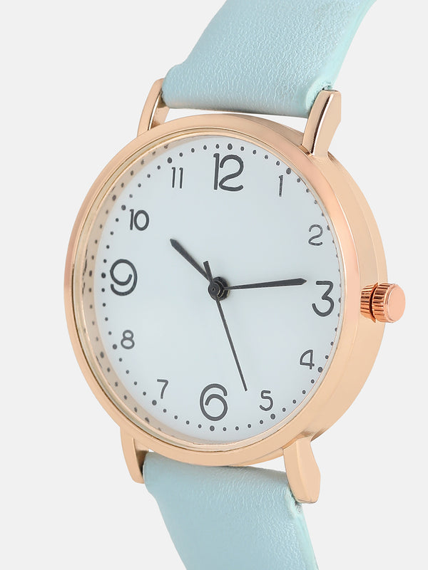The Day-Venture Round Watch - Salt White