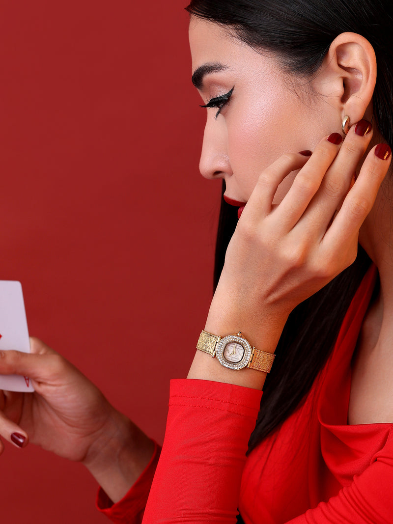 The Rose Crystal Watch - Blush Rose