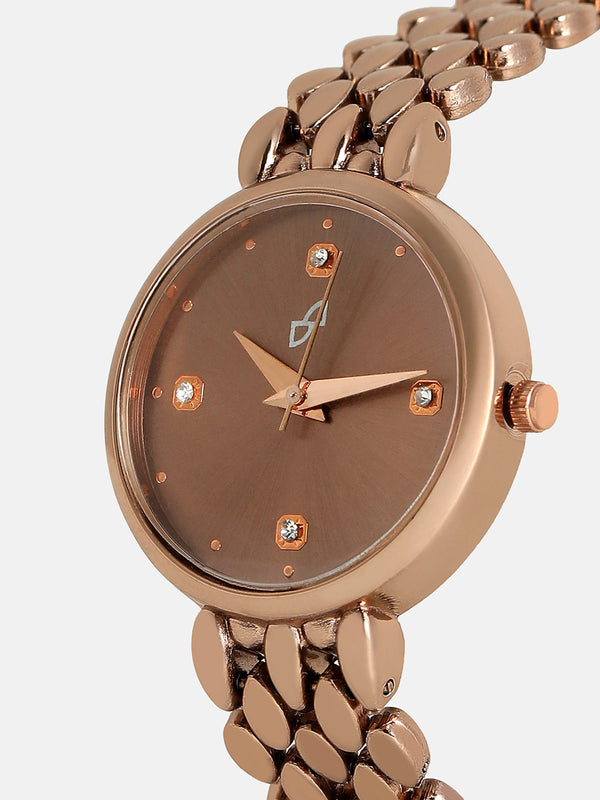 The Giorno-Venin Round Watch - Bronze Brown