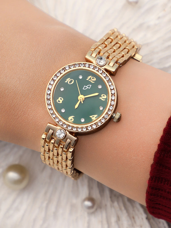 The Roman Venin Round Watch - California Gold