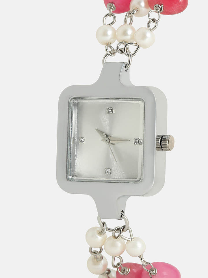 The Begum Square Watch - Ruby Red