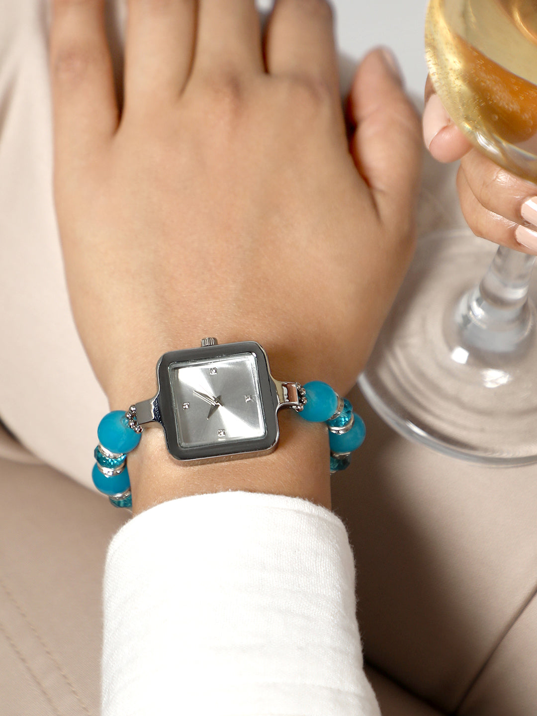 The Nizam Square Watch - Azure Blue