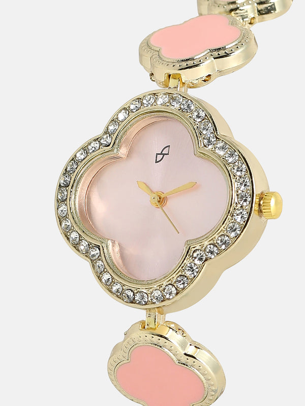 The Clover Watch - Blush Pink