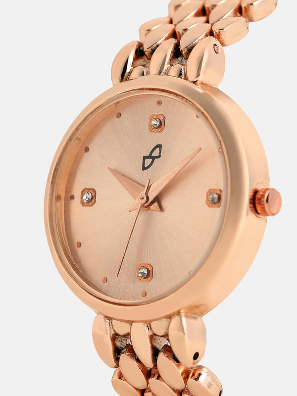 The Giorno-Venin Round Watch - Rose Gold