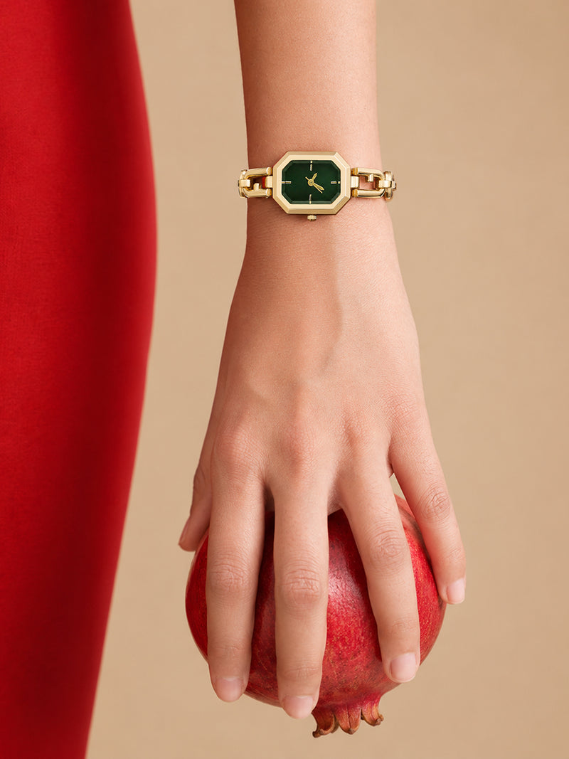 The Belle Rectangle Watch - Gold