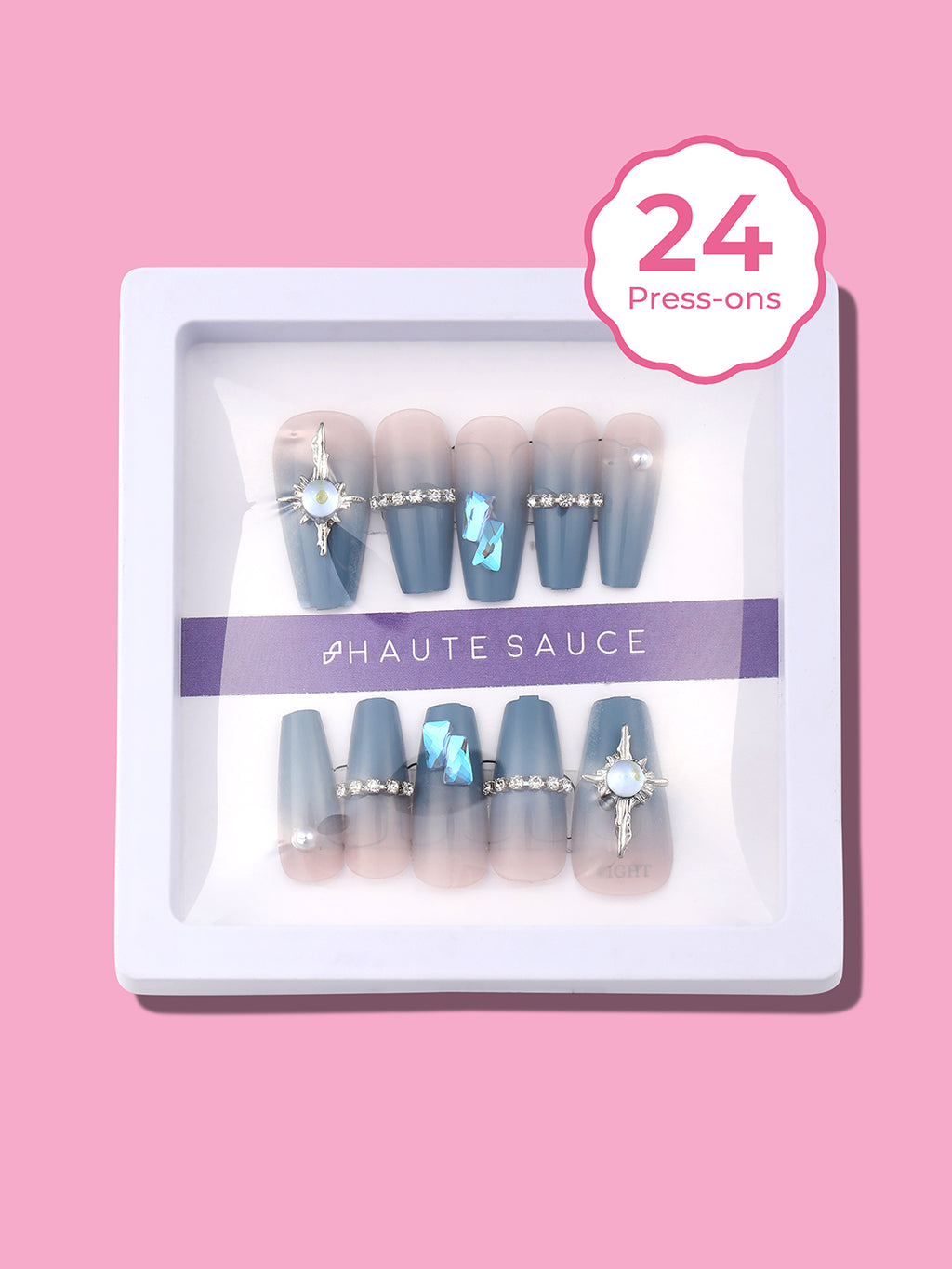 The Fleur Press-On Nails - Teal Green