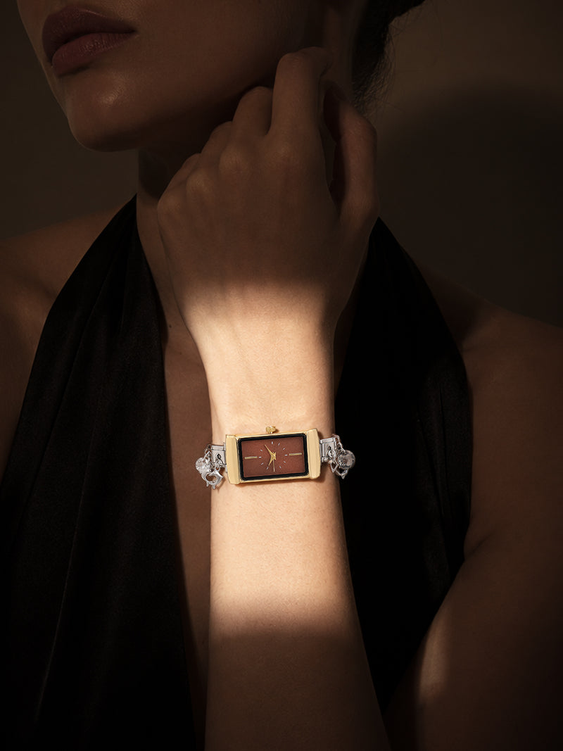 The Verona Rectangle Watch - Silver