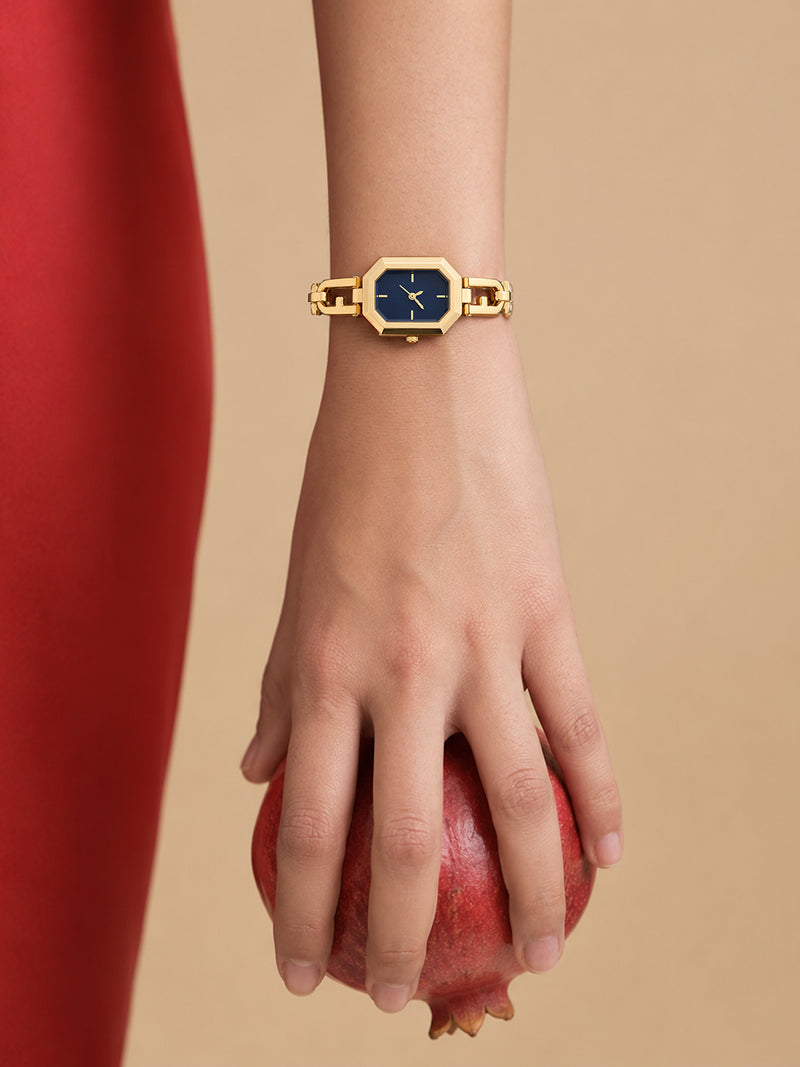 The Belle Rectangle Watch - Gold